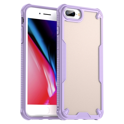 

For iPhone 8 Plus Armor Glaze PC Hybrid TPU Phone Case(Purple)