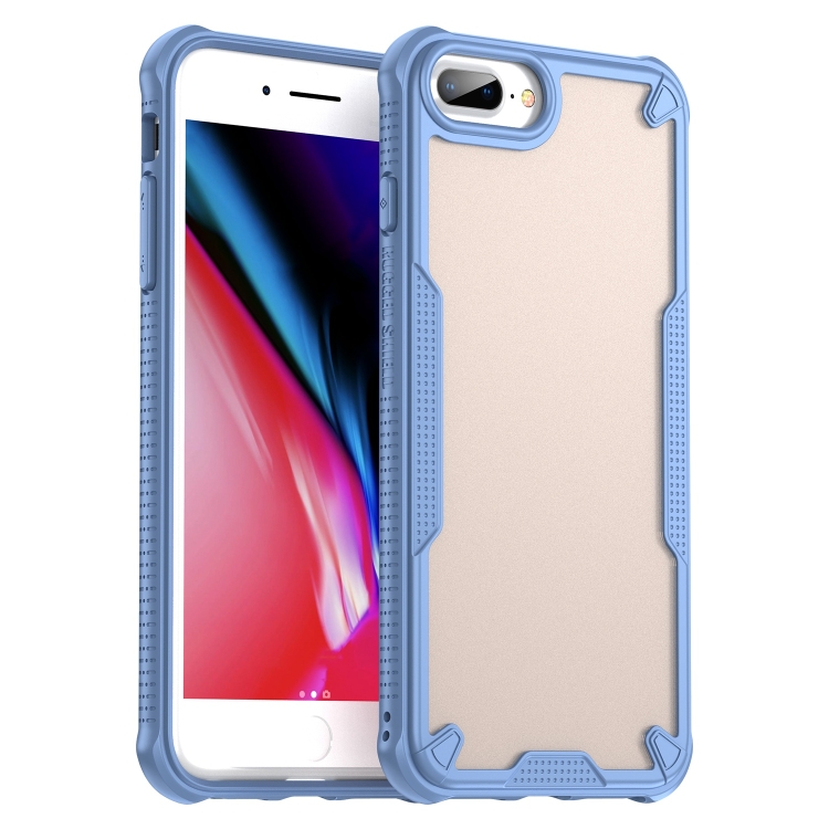 

For iPhone 7 Plus Armor Glaze PC Hybrid TPU Phone Case(Blue)