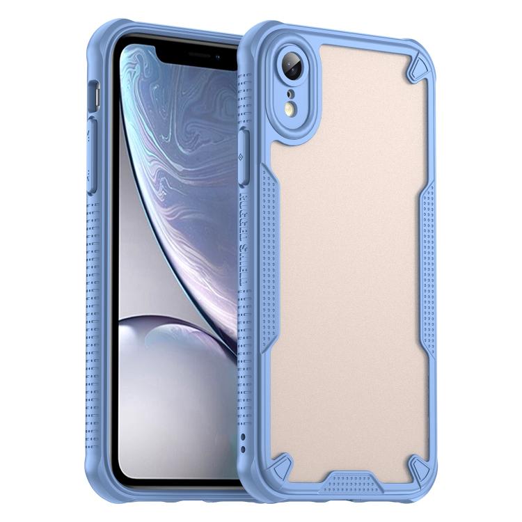 

For iPhone XR Armor Glaze PC Hybrid TPU Phone Case(Blue)