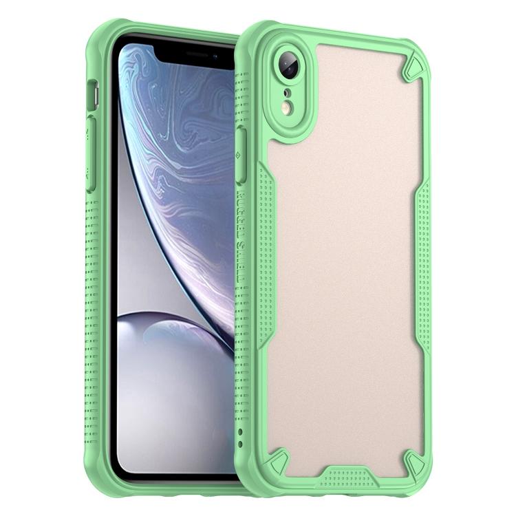 

For iPhone XR Armor Glaze PC Hybrid TPU Phone Case(Green)