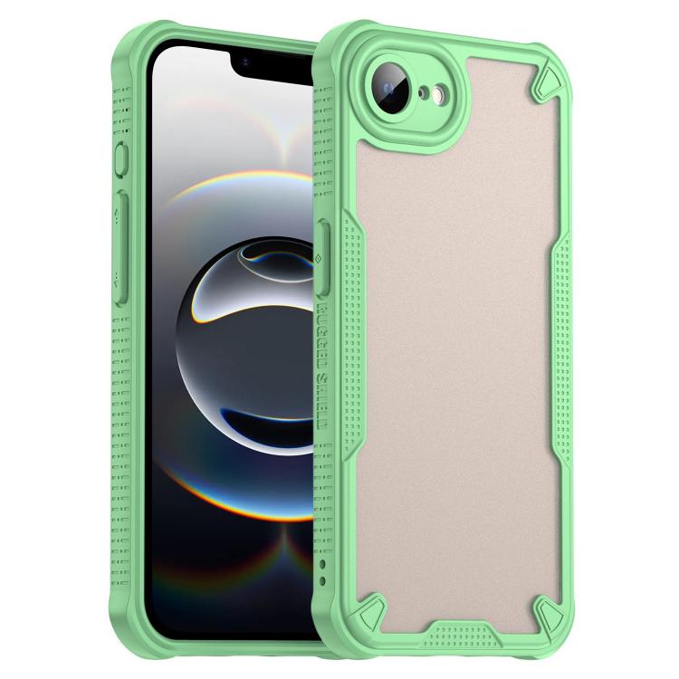 

For iPhone 16e Armor Glaze PC Hybrid TPU Phone Case(Green)