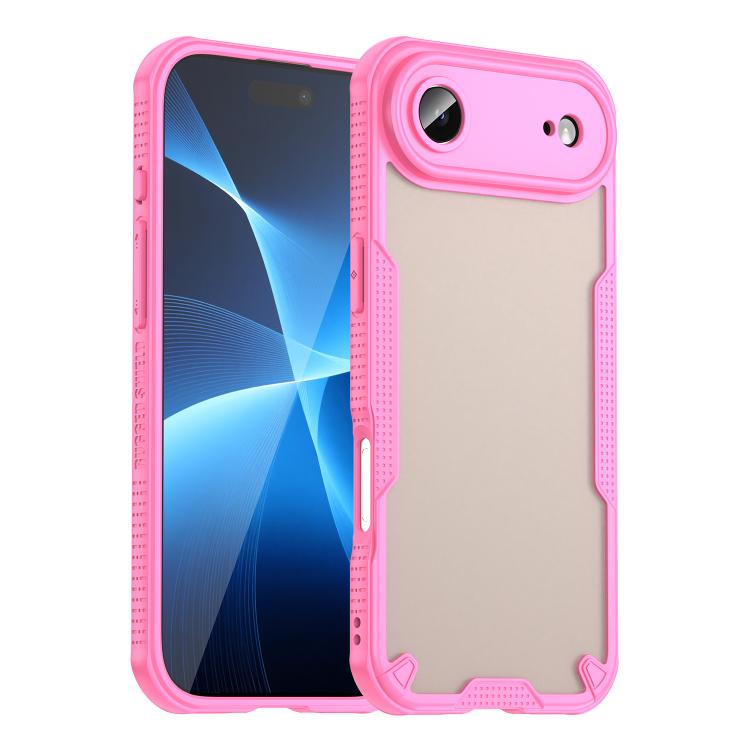 

For iPhone 17 Air Armor Glaze PC Hybrid TPU Phone Case(Pink)