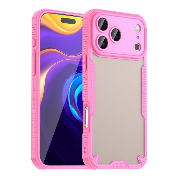

For iPhone 17 Pro Max Armor Glaze PC Hybrid TPU Phone Case(Pink)