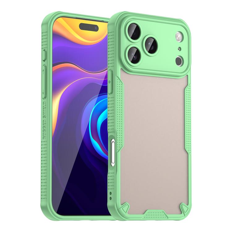 

For iPhone 17 Pro Max Armor Glaze PC Hybrid TPU Phone Case(Green)
