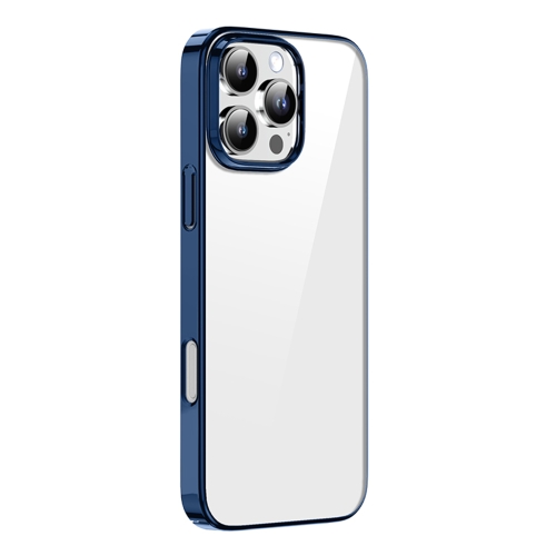 

For iPhone 16 Pro Mutural Jiantou Series Electroplating Hybrid PC Phone Case(Dark Blue)