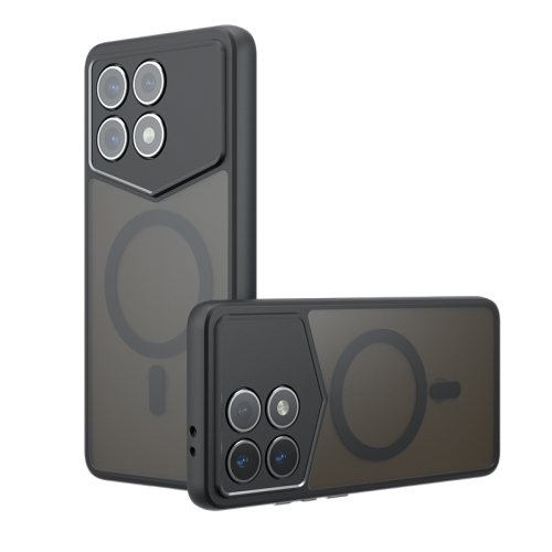 

For Xiaomi Poco F6 Pro Armor MagSafe Precise Hole PC Hybrid TPU Phone Case(Frosted Black)