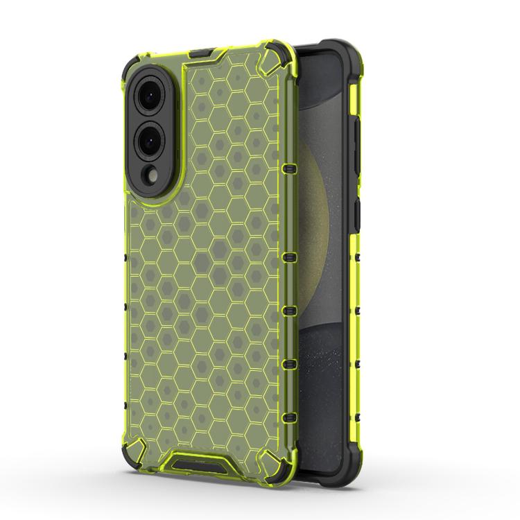 

For Samsung Galaxy S25 Edge 5G Honeycomb Shockproof Phone Case(Green)