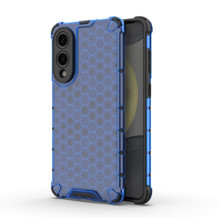

For Samsung Galaxy S25 Edge 5G Honeycomb Shockproof Phone Case(Blue)