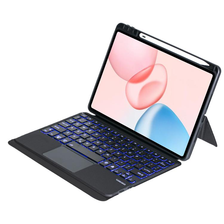 

For Honor Pad 10 Detachable Backlit Bluetooth Keyboard Leather Case with Touchpad(Black)