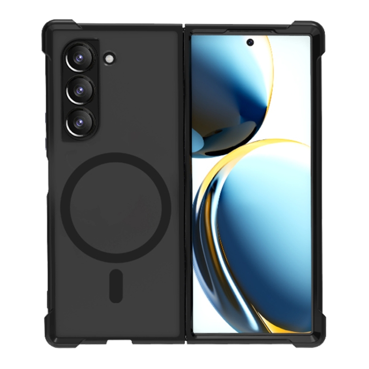 

For Samsung Galaxy Z Fold6 Skin Feel MagSafe Phone Case(Black)