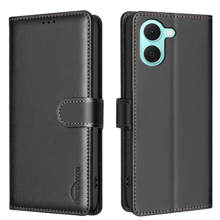 For Tecno Spark Go 3 Litchi Texture RFID Anti-theft Leather Phone Case(Black)