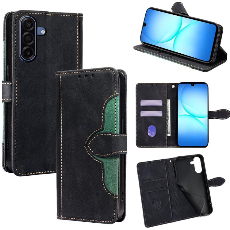 

For Samsung Galaxy A17 5G Skin Feel Magnetic Buckle Leather Phone Case(Black)