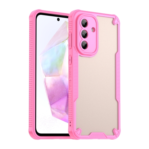 For Samsung Galaxy A36 5G Armor Glaze PC Hybrid TPU Phone Case(Pink)