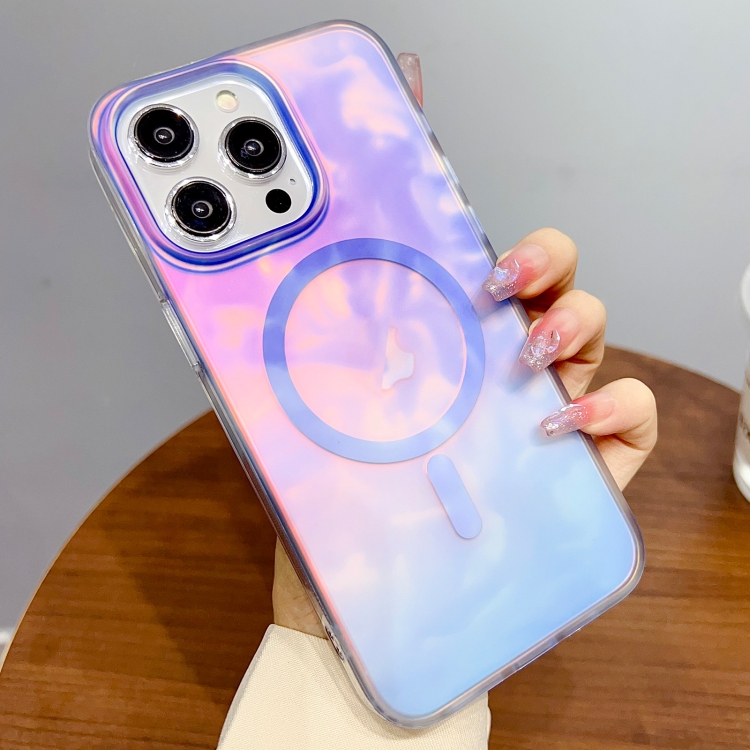 

For iPhone 16 Pro Gradient MagSafe PC Hybrid TPU Phone Case(Blue)