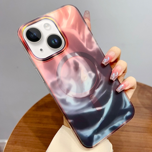 

For iPhone 13 Gradient MagSafe PC Hybrid TPU Phone Case(Black)