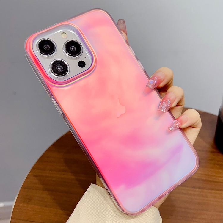 

For iPhone 14 Pro Gradient IMD PC Hybrid TPU Phone Case(Pink)