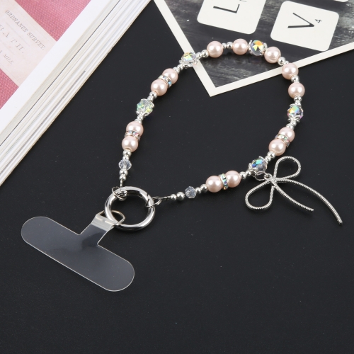 

Butterfly Beads Short Bracelet Anti-lost Phone Short Lanyard(Pink)