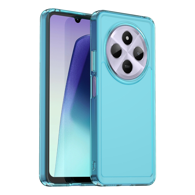 

For Redmi 14C 4G Candy Series TPU Phone Case(Transparent Blue)