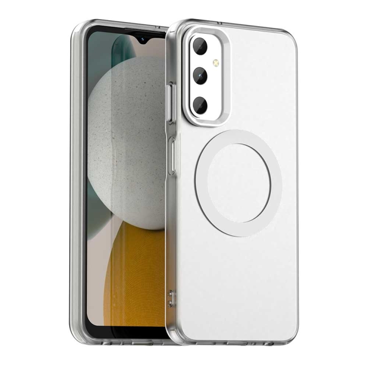 

For Samsung Galaxy F14 4G Candy Magsafe PC Hybrid TPU Phone Case(White)
