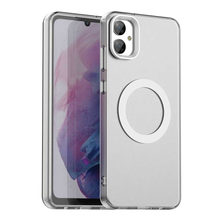 

For Samsung Galaxy F05 Candy Magsafe PC Hybrid TPU Phone Case(White)