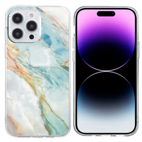 

For iPhone 15 Pro Colorful Painting Pattern TPU Phone Case(Marble)