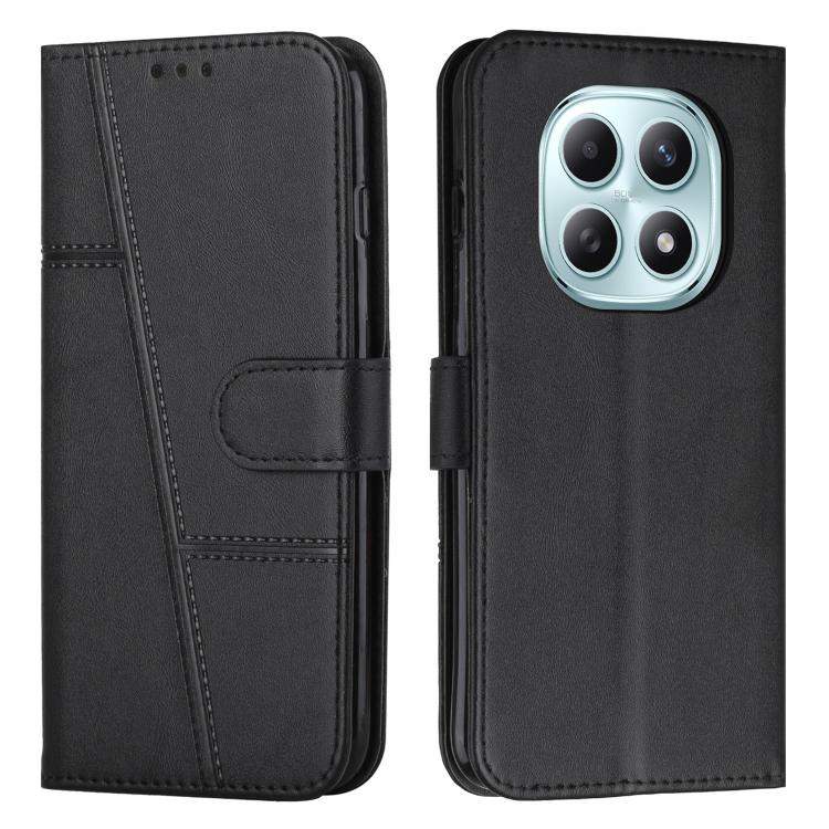 

For Redmi Note 15 5G Global 164mm Stitching Calf Texture Buckle Leather Phone Case(Black)