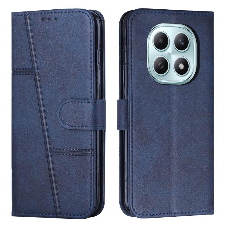 

For Redmi Note 15 4G / 5G Global 164mm Stitching Calf Texture Buckle Leather Phone Case(Blue)