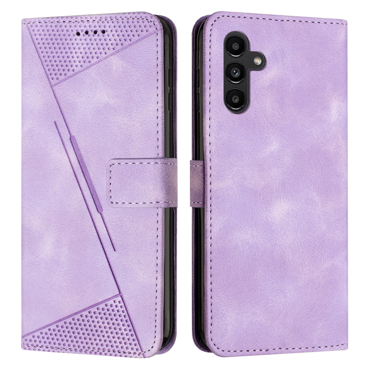

For Samsung Galaxy S25+ / S24+ 5G 5G Dream Triangle Leather Phone Case with Lanyard(Purple)
