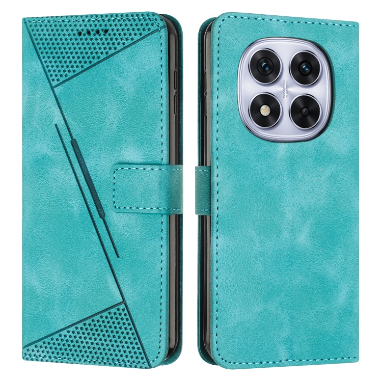 

For Redmi Note 14 Pro 5G Global Dream Triangle Leather Phone Case with Long Lanyard(Green)