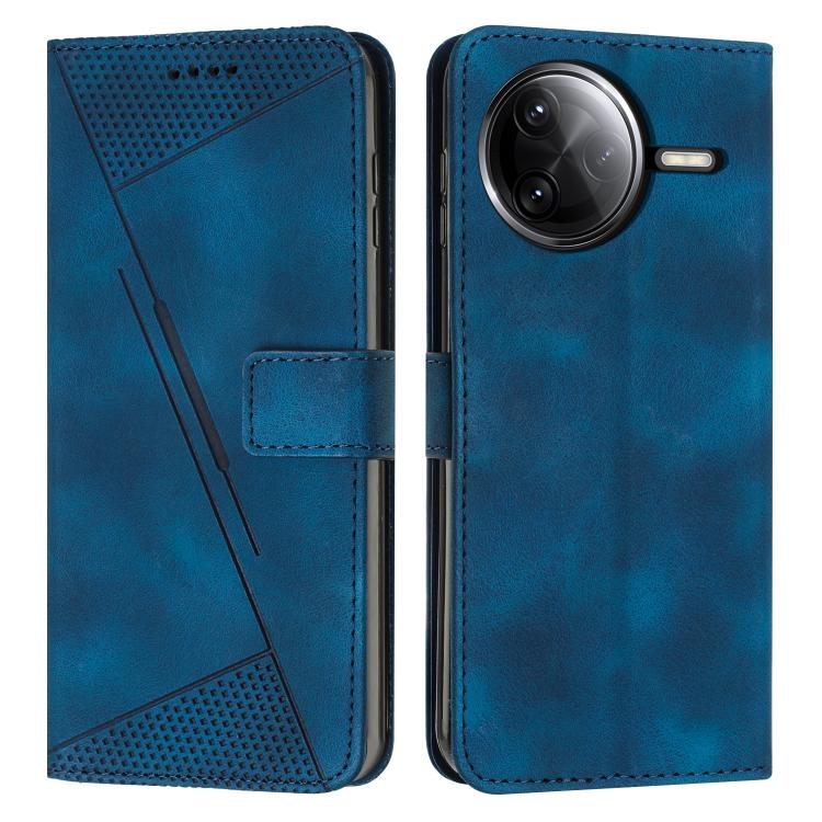 

For Redmi K80 / K80 Pro Dream Triangle Leather Phone Case with Lanyard(Blue)