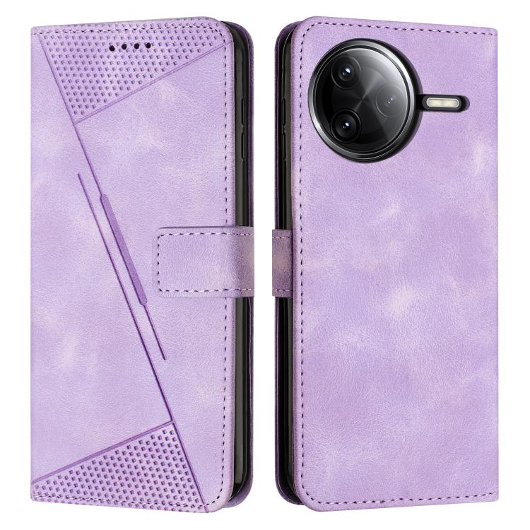

For Redmi K80 / K80 Pro Dream Triangle Leather Phone Case with Long Lanyard(Purple)