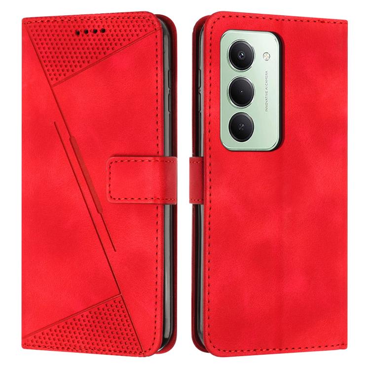 

For Redmi 15 5G / 4G EU 171mm Dream Triangle Leather Phone Case with Lanyard(Red)