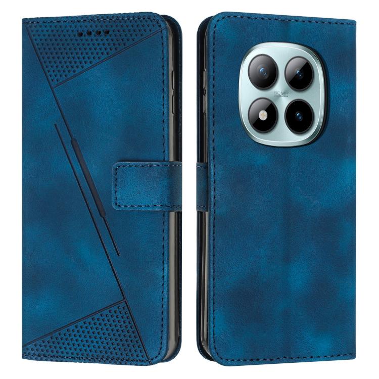 

For Redmi Note 15 Pro+ 5G Global 163.3mm Dream Triangle Leather Phone Case with Lanyard(Blue)