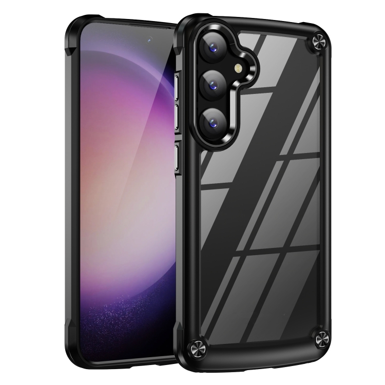 

For Samsung Galaxy S24 FE 5G TPU + PC Lens Protection Phone Case(Black)
