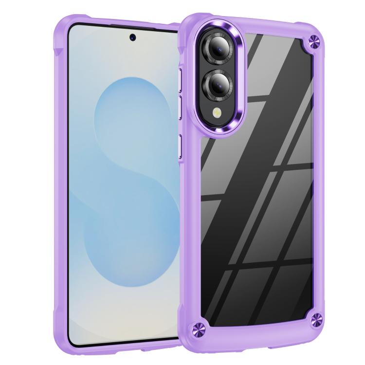 

For Samsung Galaxy S25 Edge 5G TPU + PC Lens Protection Phone Case(Purple)