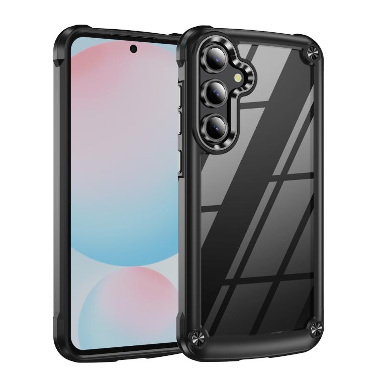 

For Samsung Galaxy S25 FE 5G TPU + PC Lens Protection Phone Case(Black)