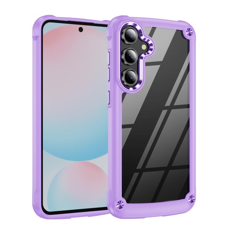 

For Samsung Galaxy S25 FE 5G TPU + PC Lens Protection Phone Case(Purple)