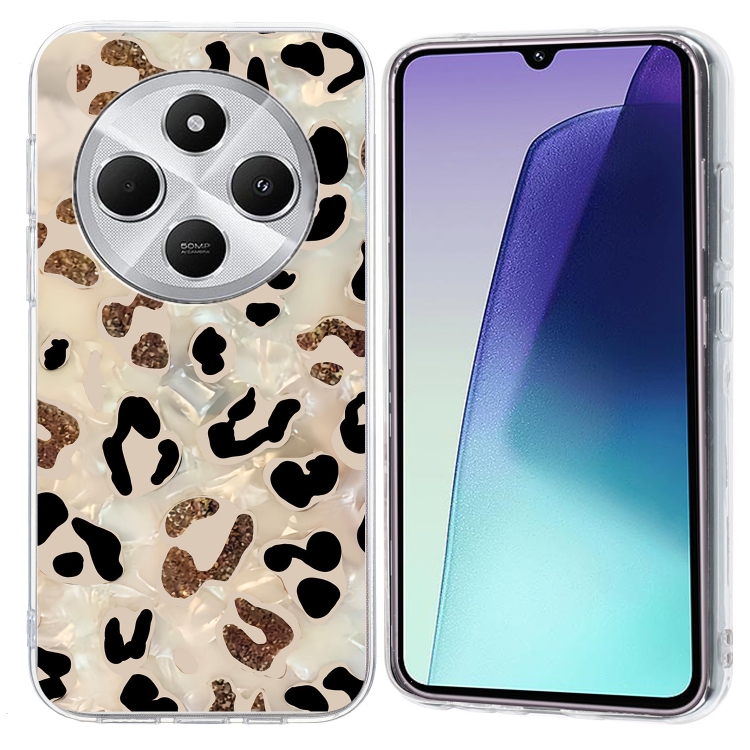 

For Redmi 14C 4G Colorful Painting Pattern TPU Phone Case(Leopard)