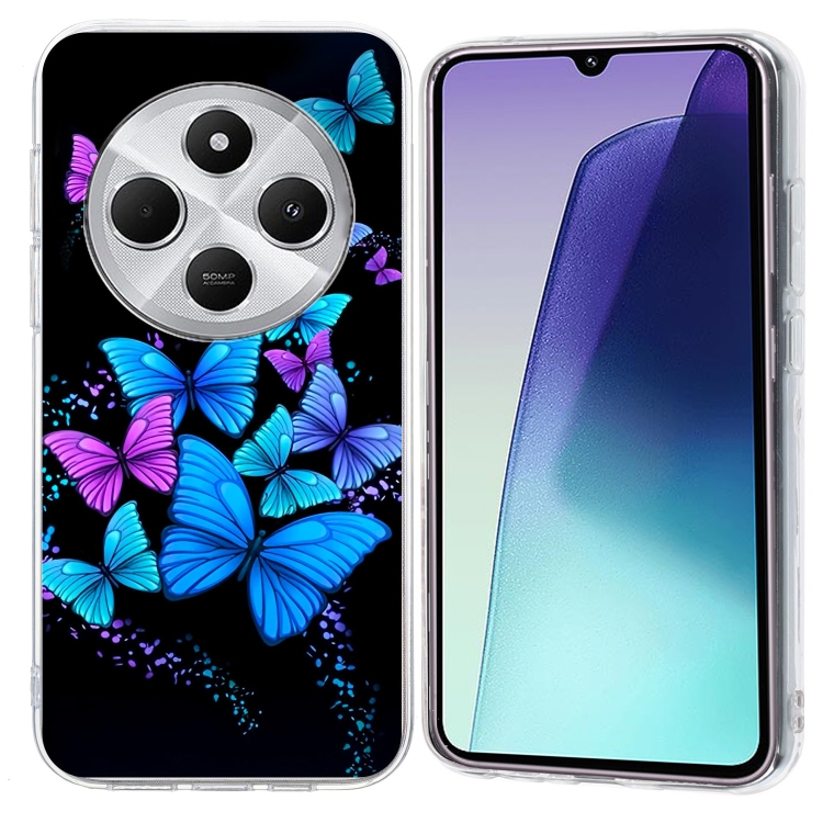 

For Redmi 14C 4G Colorful Painting Pattern TPU Phone Case(Color Butterflies)