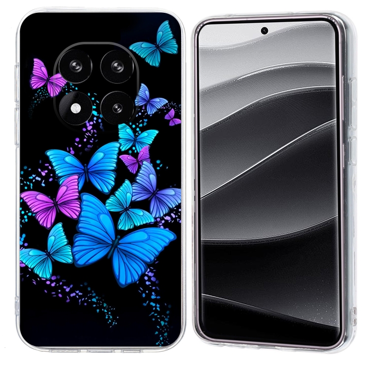 

For Redmi Note 14 Pro+ 5G Colorful Painting Pattern TPU Phone Case(Color Butterflies)