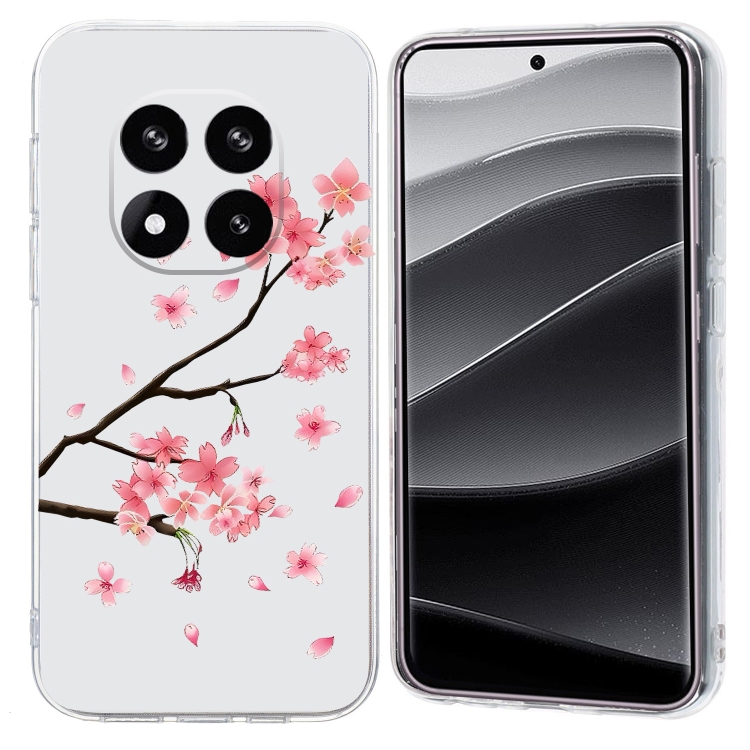 

For Redmi Note 14 Pro+ 5G Colorful Painting Pattern TPU Phone Case(Plum Blossom)