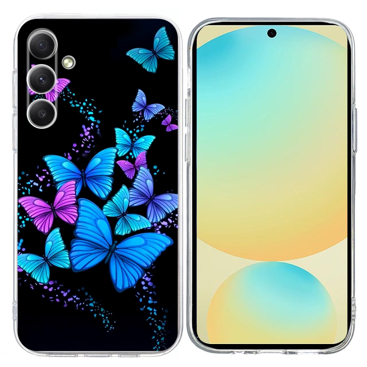 

For Samsung Galaxy S25 FE 5G Colorful Painting Pattern TPU Phone Case(Color Butterflies)