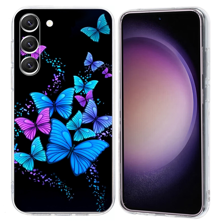 

For Samsung Galaxy S23 5G Colorful Painting Pattern TPU Phone Case(Color Butterflies)