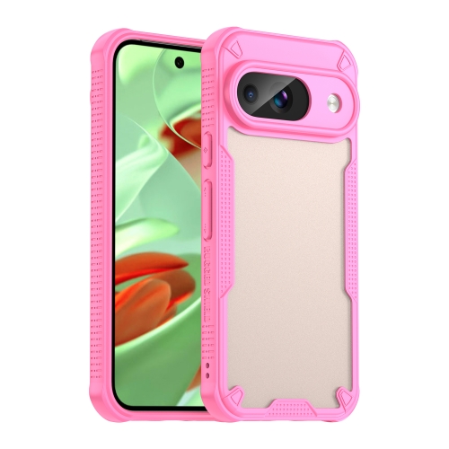 

For Google Pixel 9 Armor Glaze PC Hybrid TPU Phone Case(Pink)