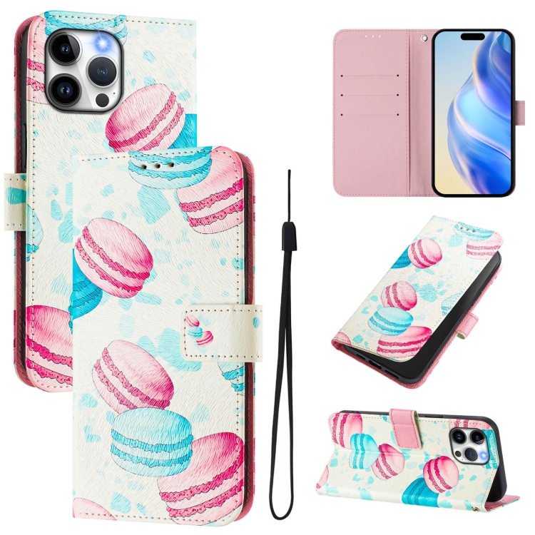 

For iPhone 13 Pro Art Colored Drawing Pattern Leather Phone Case(Cake)
