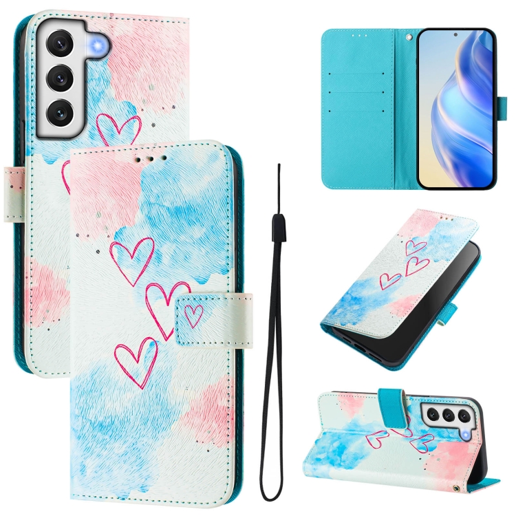 

For Samsung Galaxy S22 5G Art Colored Drawing Pattern Leather Phone Case(LOVE ME)