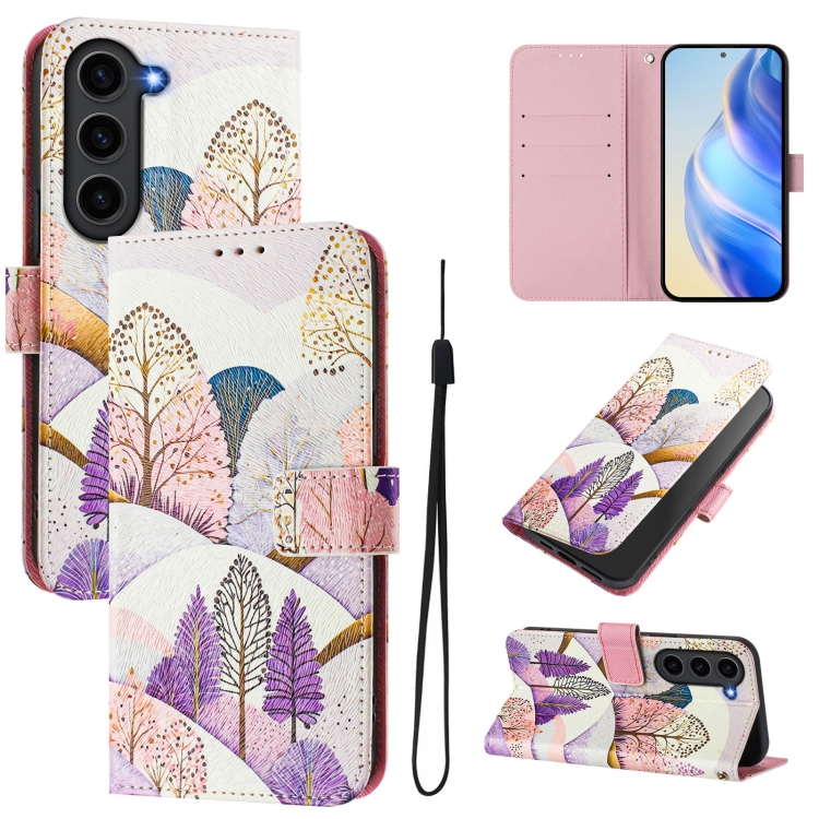 

For Samsung Galaxy S23+ 5G Art Colored Drawing Pattern Leather Phone Case(Landscape)