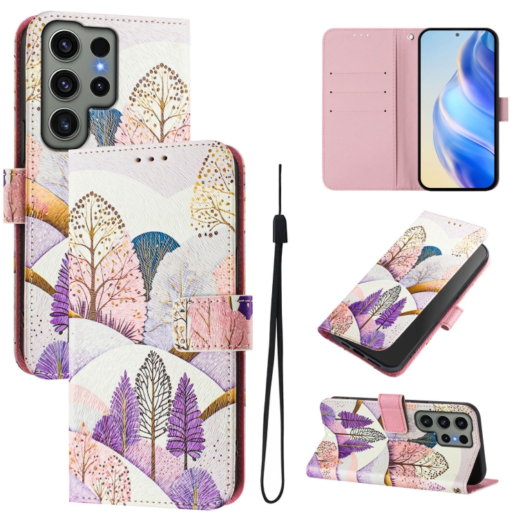 

For Samsung Galaxy S23 Ultra 5G Art Colored Drawing Pattern Leather Phone Case(Landscape)