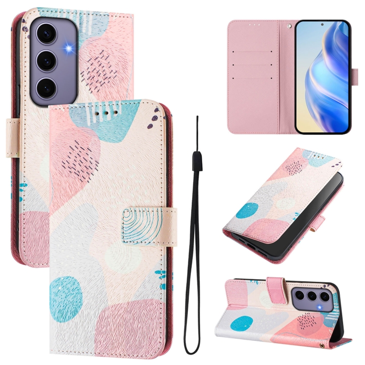 

For Samsung Galaxy S24 5G Art Colored Drawing Pattern Leather Phone Case(Graffiti puzzle)
