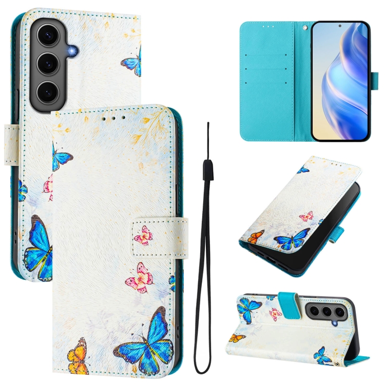 

For Samsung Galaxy S24+ 5G Art Colored Drawing Pattern Leather Phone Case(Butterfly house)